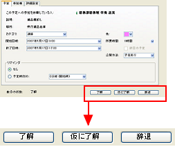 召集に対する承認・辞退